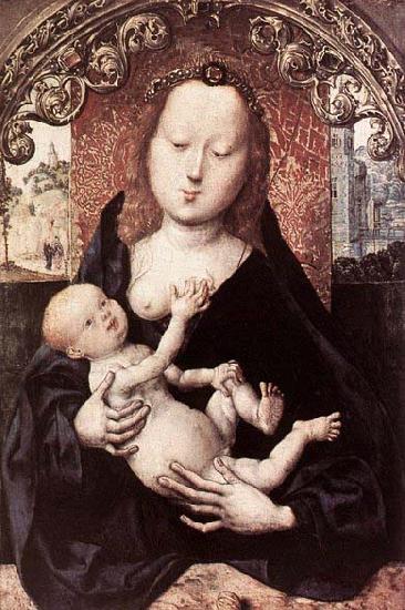 MASTER of the St. Bartholomew Altar Virgin and Child France oil painting art